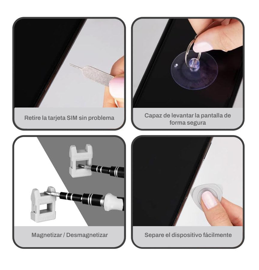 Práctico kit de herramientas de destornillador de precisión 115 en 1