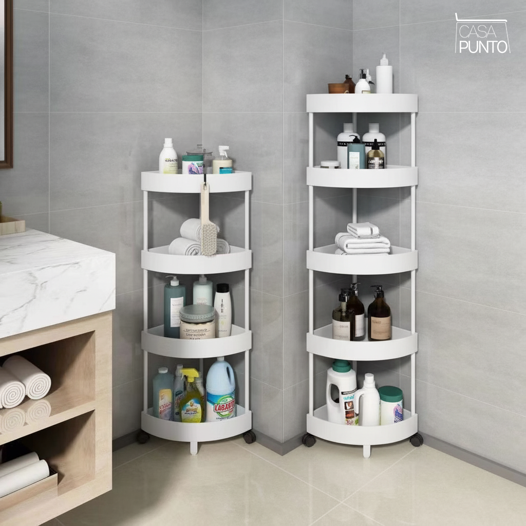 Hodun Mobile Corner Shelf - Rolling Storage Cart with Wheels