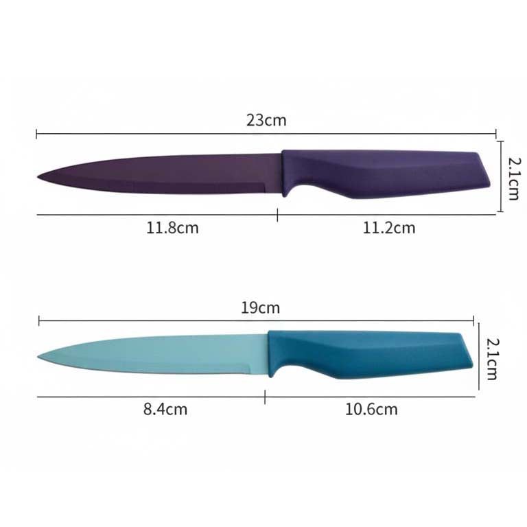 Juego colorido de cuchillos antiadherentes Gordon de 6 piezas