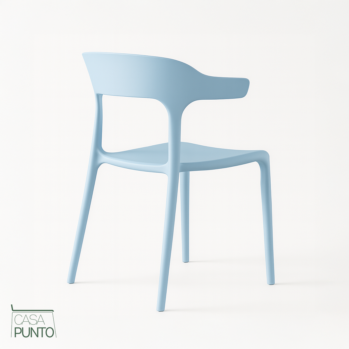 Silla de comedor apilable con brazos Heifro