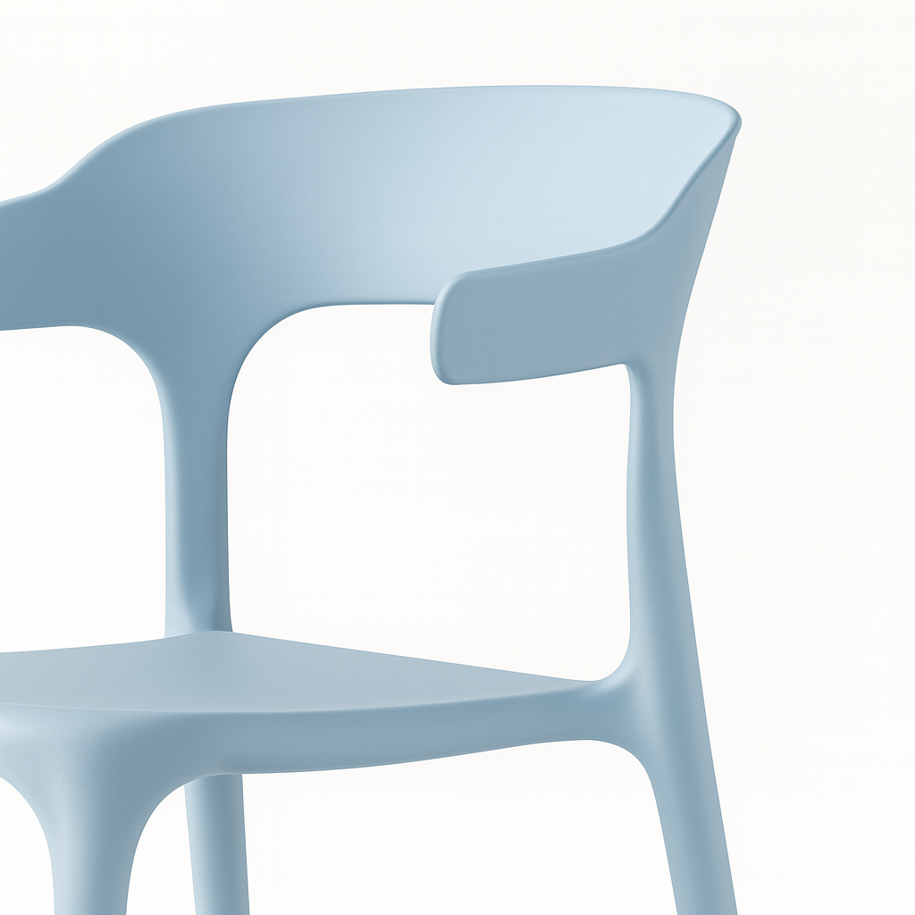 Silla de comedor apilable con brazos Heifro