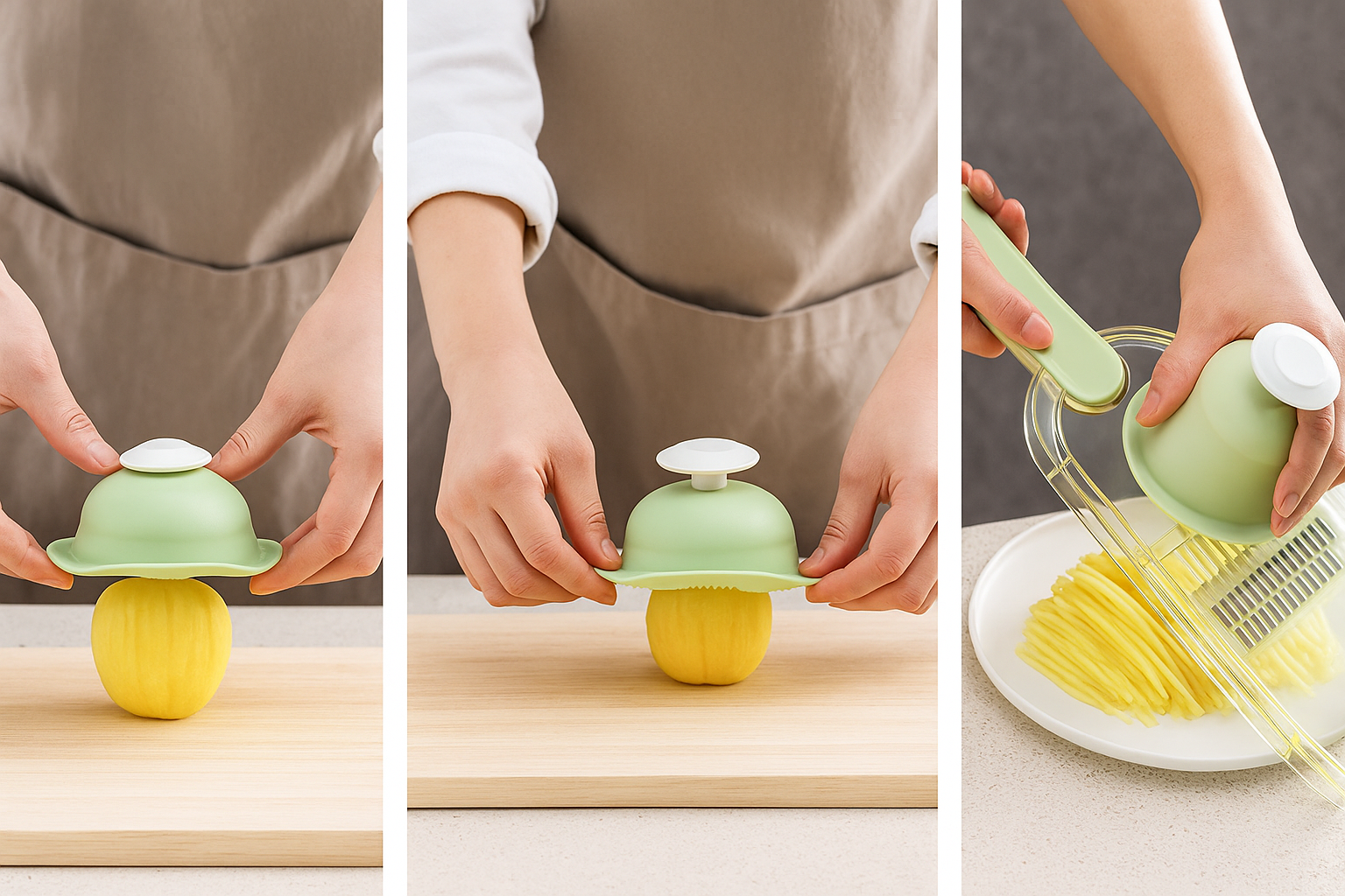 Juego de cortadora Pico 6 en 1 - Verde con caja de drenaje y protector de mano