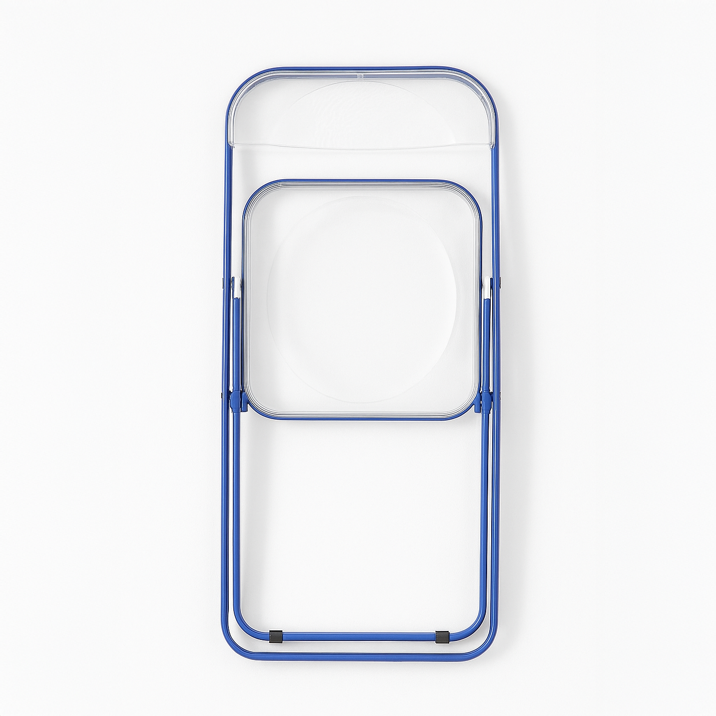 Silla plegable de acrílico transparente Ida - Silla Ghost con estructura de acero cromado