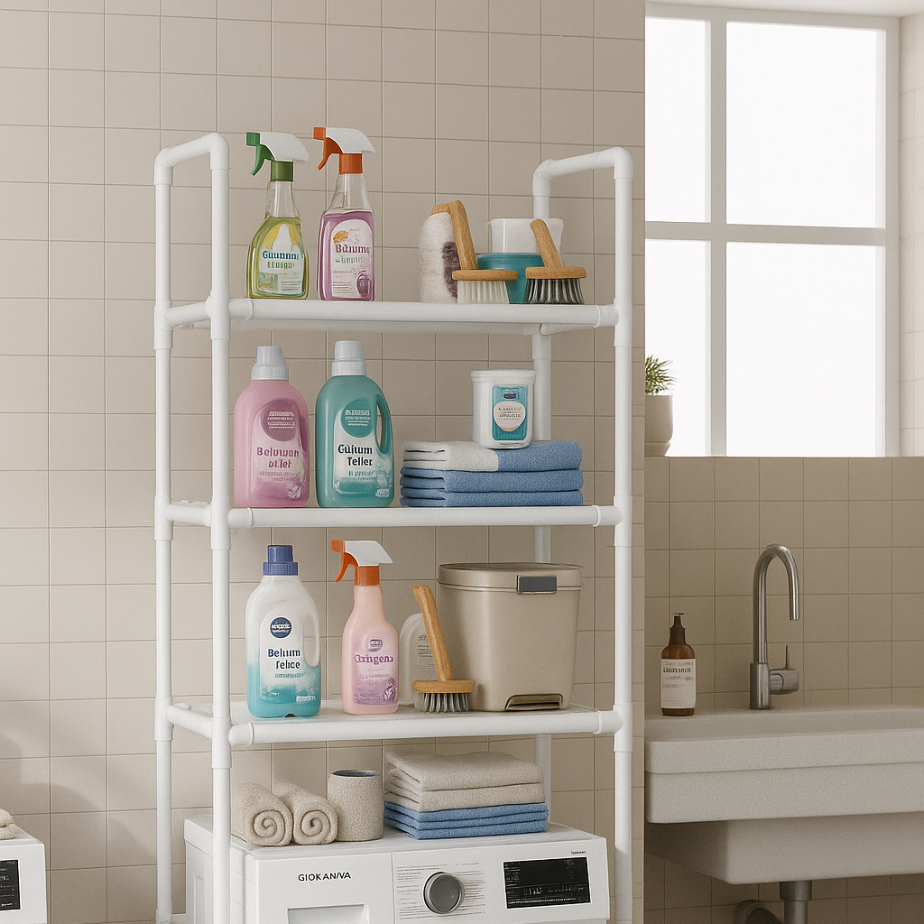 Estante de almacenamiento sobre inodoro de 3 niveles Bugi - Organizador de baño de metal