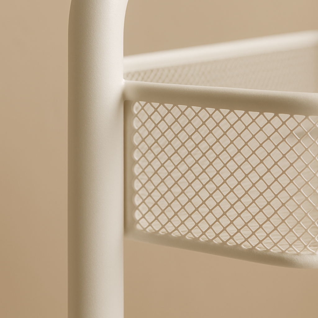 Carro utilitario con ruedas Viggo de 4 niveles - Organizador de almacenamiento de metal con ruedas