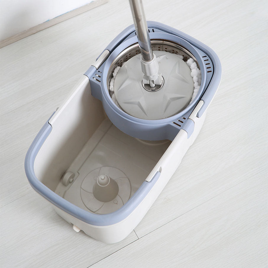 Sistema de cubeta y trapeador giratorio Alma: cámara doble de acero inoxidable con cabezal de microfibra