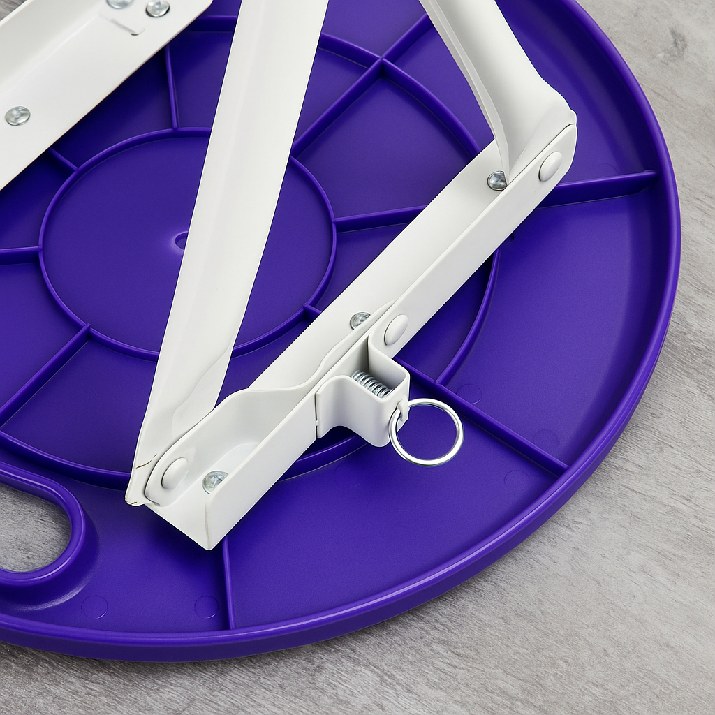 Taburete plegable Josh - Taburete compacto de 4 patas con asa