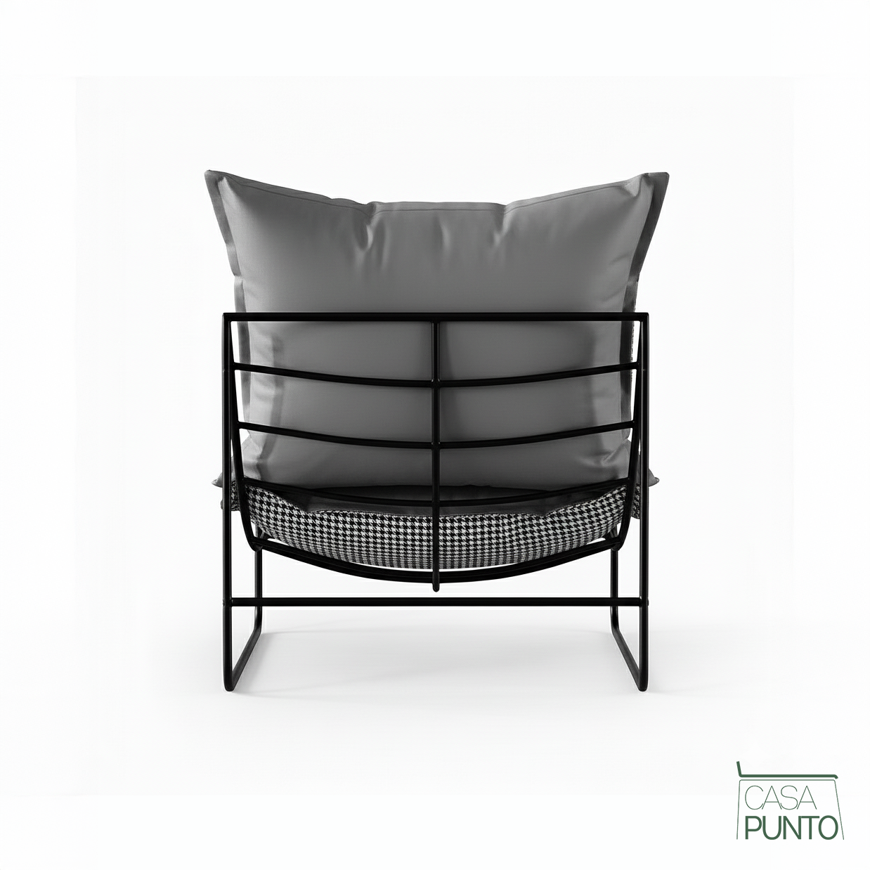 Saga Lazy Chair - Modern Lounge Armchair with Houndstooth Pattern