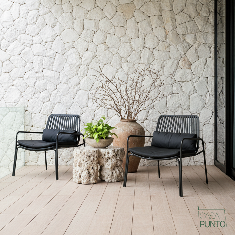 Sillón nórdico individual Linnea con cojines