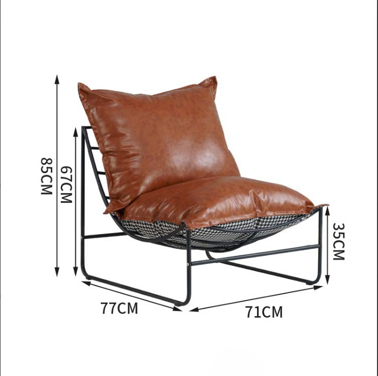 Saga Lazy Chair - Modern Lounge Armchair with Houndstooth Pattern