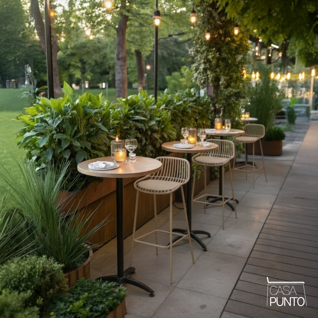 Taburete de bar Kerstin - Trona de metal estilo nórdico