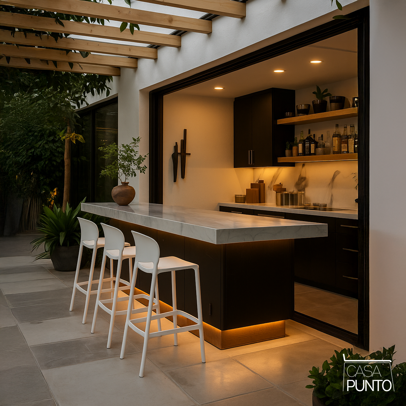 Taburete de bar Frida - Trona moldeada