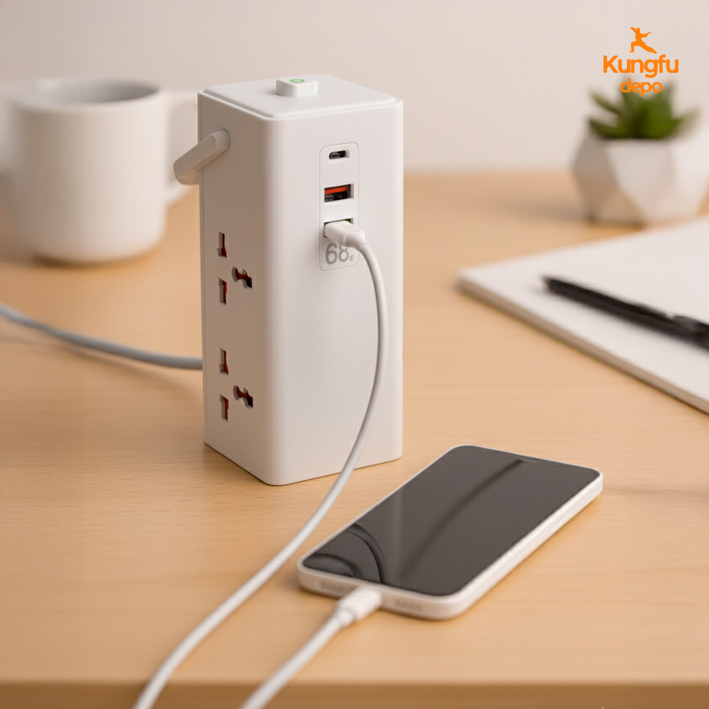 Estación de carga vertical IBOXI 68W Power Tower con USB-C