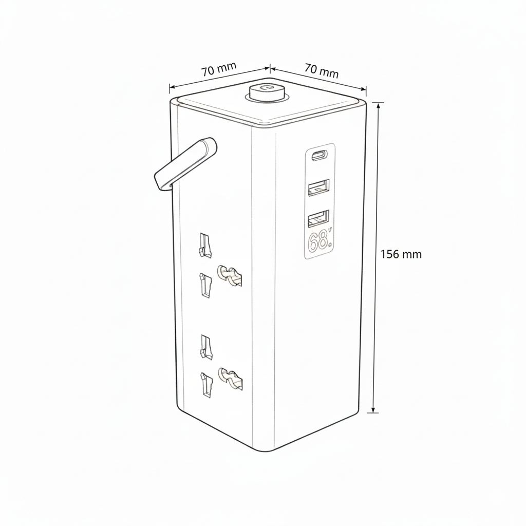 Estación de carga vertical IBOXI 68W Power Tower con USB-C