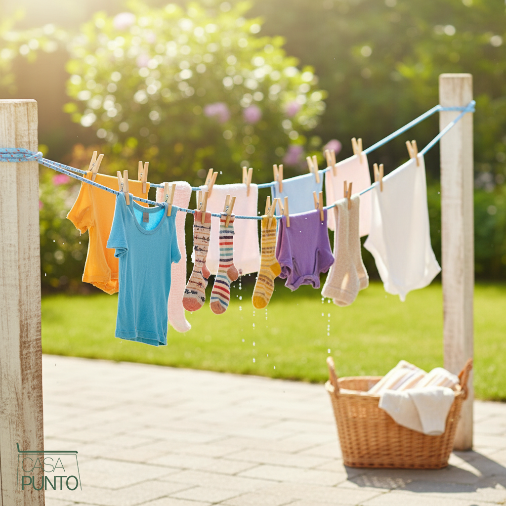 Cornelia Cuerda para Tendedero Antideslizante de 10 Metros - Tendedero de Nailon Trenzado Resistente al Viento