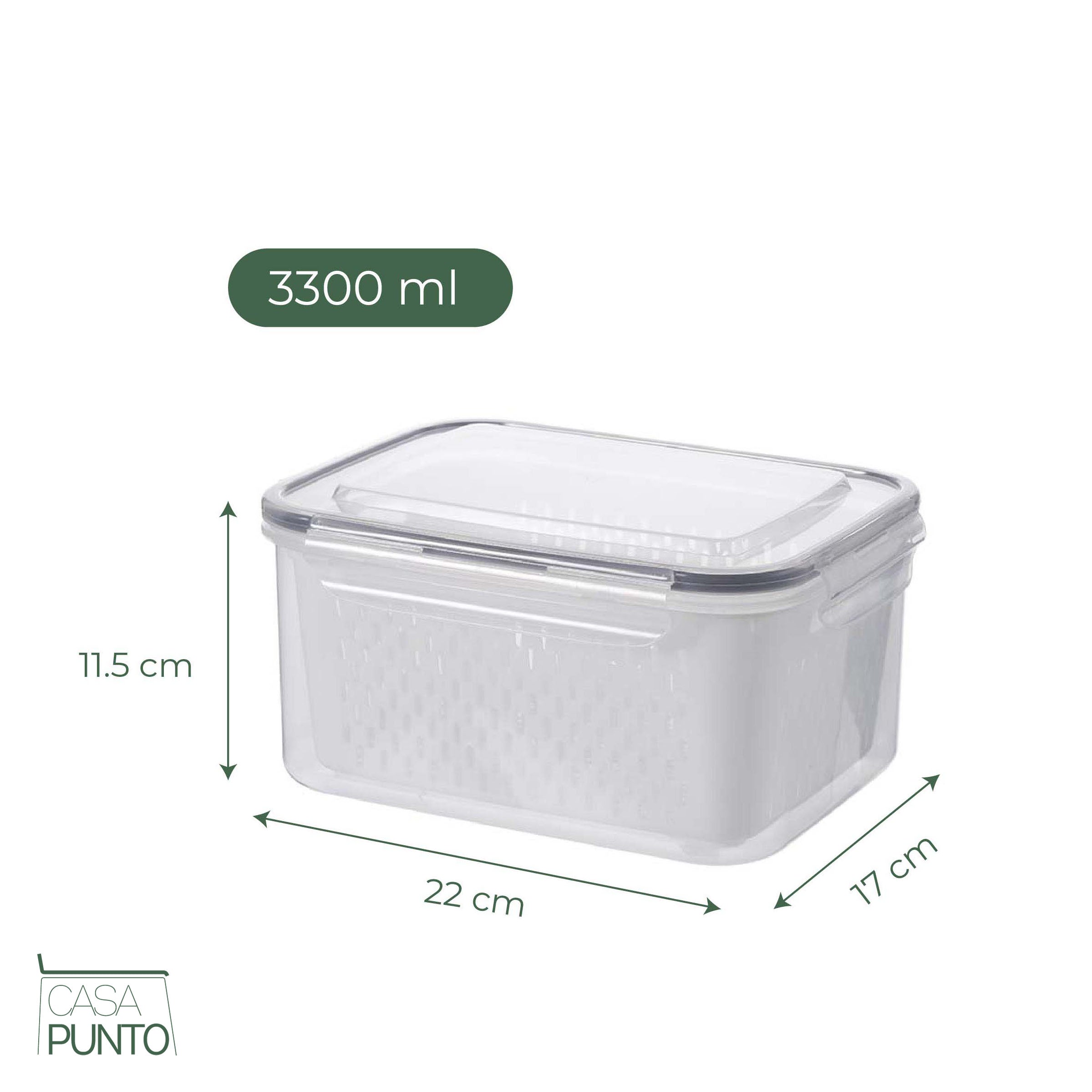 Juego de recipiente de almacenamiento con colador Karla de 3 piezas