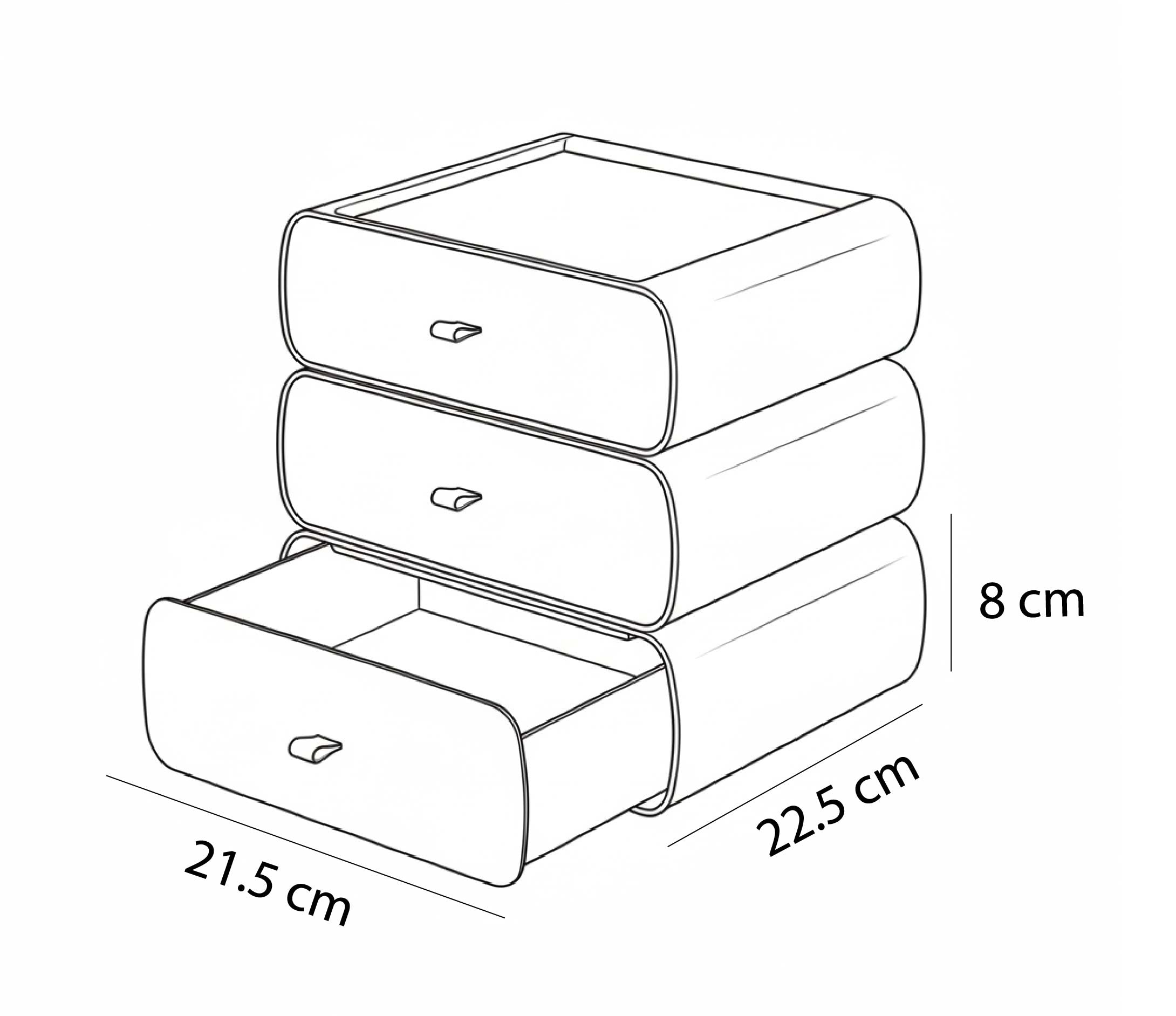 Cajón de almacenamiento apilable pequeño Sissy - Organizador