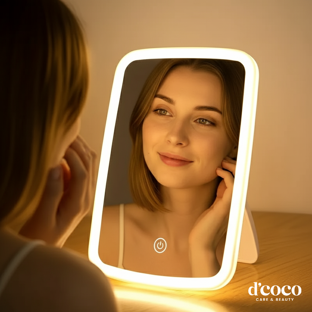Espejo de maquillaje LED Lucy - Espejo de tocador con luz ajustable