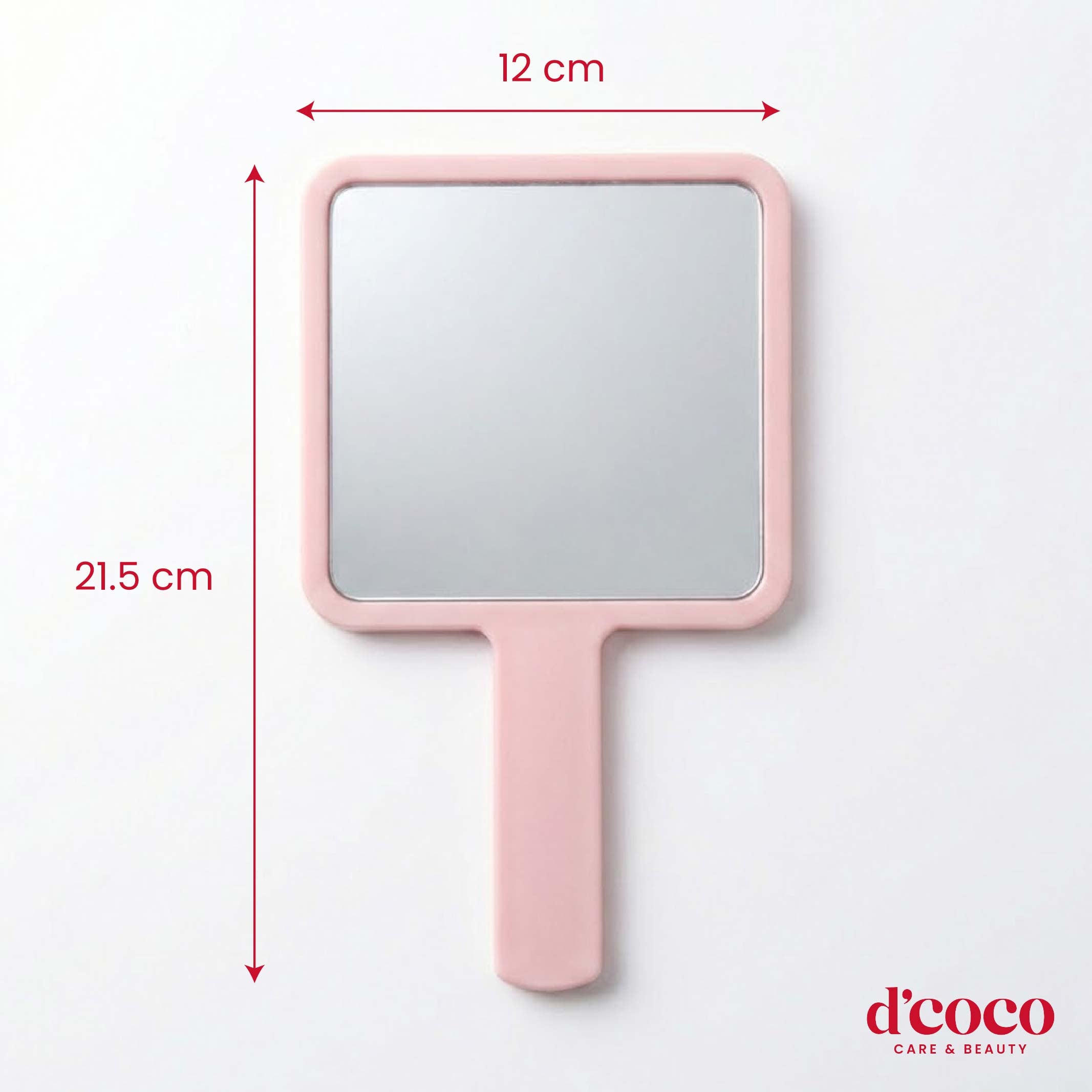 Elsa Professional Square Handle Mirror - Ergonomic Handheld Beauty Mirror