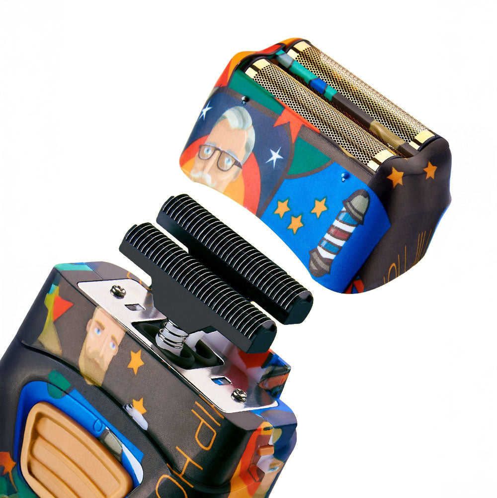 Professional Graffiti Hair Grooming Set - Electric Clipper & 3-Blade Reciprocating Shaver