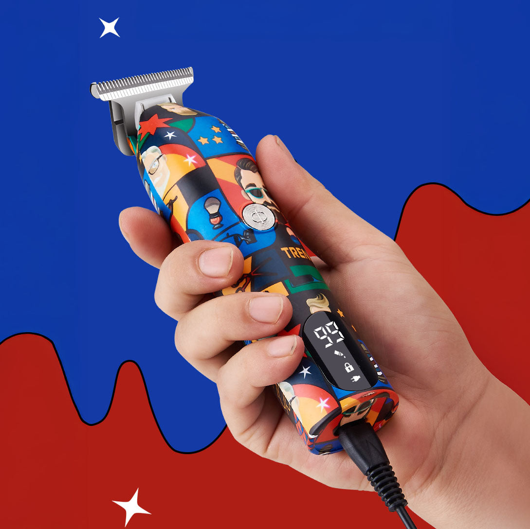 Professional Graffiti Hair Grooming Set - Electric Clipper & 3-Blade Reciprocating Shaver