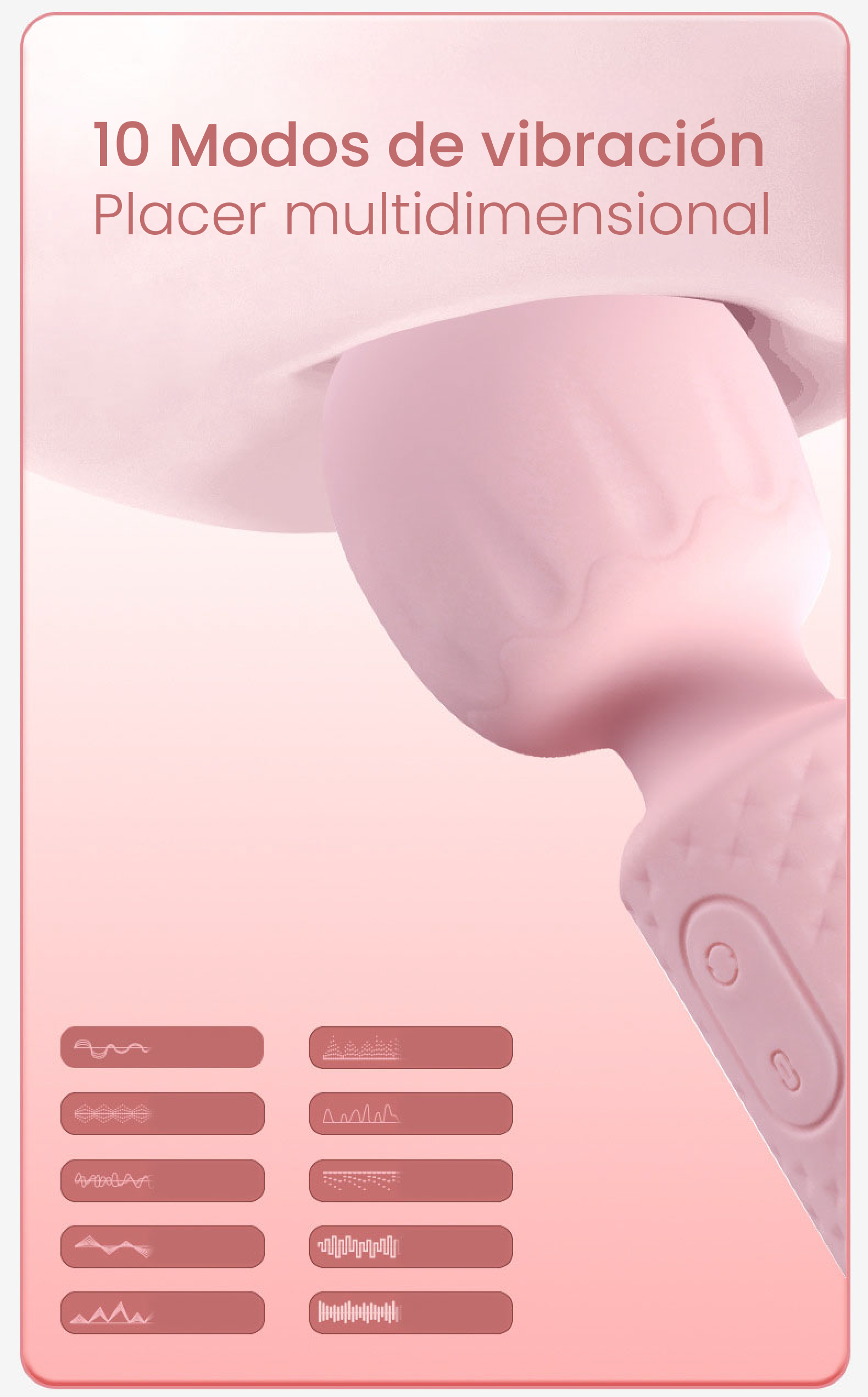 Super Vibrating Mini AV Stick - 10 Modes Rechargeable Waterproof Massager